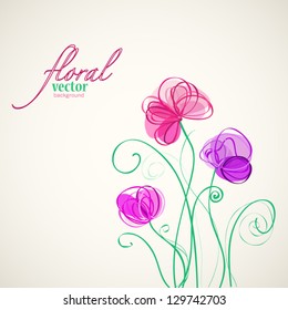 Floral vector background