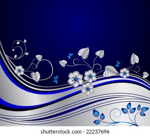 royal blue and silver background