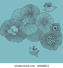 Floral vector background