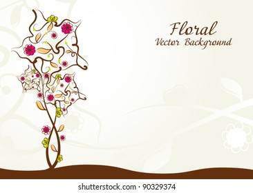 Floral vector background