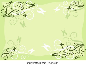 Floral vector background.  Abstract design.