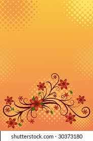 Floral vector background.  Abstract design.