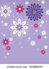 Floral Vector Background. Abstract Flowers.