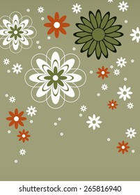 Floral Vector Background. Abstract Flowers.