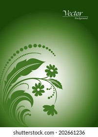Floral Vector Background. Abstract Illustration.