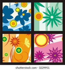 Floral vector background. Check my portfolio for more of this series as well as thousands of other great vector items.