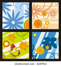 Floral vector background. Check my portfolio for more of this series as well as thousands of other great vector items.