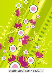 Floral vector background. Check my portfolio for more of this series as well as thousands of other great vector items.
