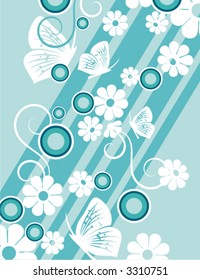 Floral vector background. Check my portfolio for more of this series as well as thousands of other great vector items.