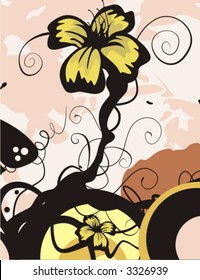 Floral vector background. Check my portfolio for many more of this series as well as thousands of similar and other great vector items.