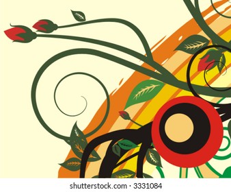 Fondo vectorial floral. Compruebe mi portafolio para muchos más de esta serie así como miles de artículos vectoriales similares y otros grandes.