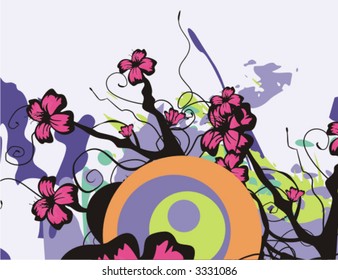 Fondo vectorial floral. Compruebe mi portafolio para muchos más de esta serie así como miles de artículos vectoriales similares y otros grandes.