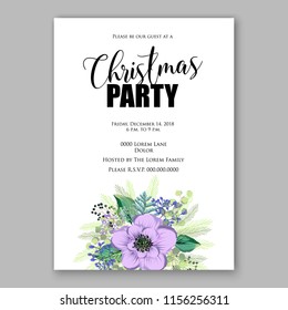 Floral vector background for christmas party invitation wedding invitation bridal shower baby shower christening baptism birthday card anniversary poinsettia for winter holiday wreath