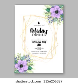 Floral vector background for christmas party invitation wedding invitation bridal shower baby shower christening baptism birthday card anniversary poinsettia for winter holiday wreath