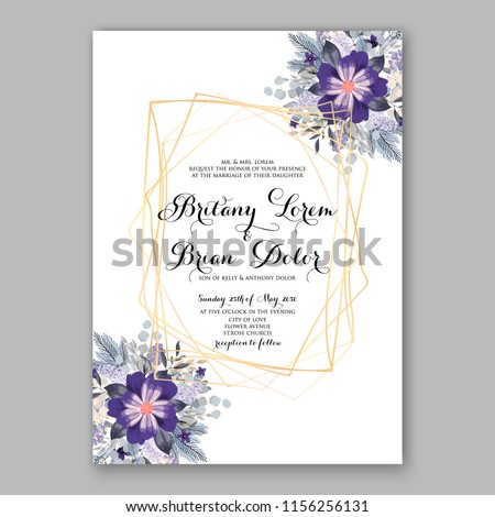 Floral Vector Background Christmas Party Invitation Stock Vector