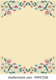 Floral vector background for congratulation card