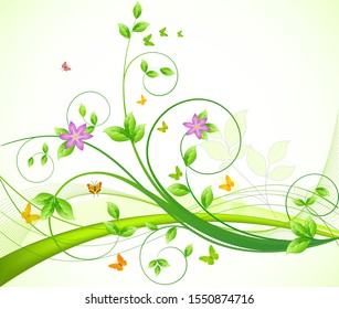 floraler Vektorhintergrund, Design-Illustration	
