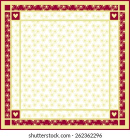 Floral vector background with hearts