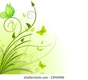 Floral vector background illustration