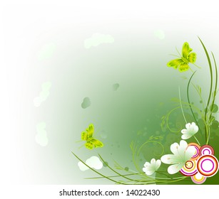 Ilustración de fondo del vector floral