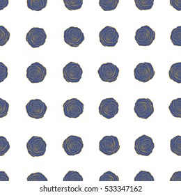 Floral vector background. Seamless pattern with violet and yellow roses. Vintage pattern with indian batik style rose flowers.