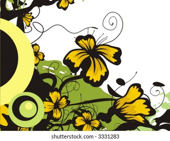 Blumenvektorhintergrund-Reihe. Sehen Sie sich mein Portfolio für viele weitere dieser Serie sowie Tausende von ähnlichen und anderen großartigen Vektorgrafiken an.
