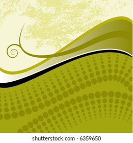 A floral, vector background with space for text