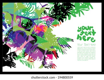 Floral Vector Background for text