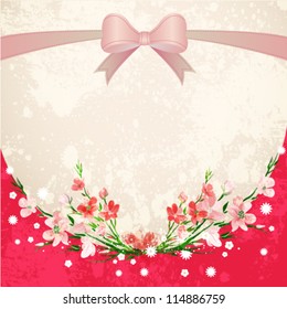 Floral vector background. Vintage frame, element for wedding design.