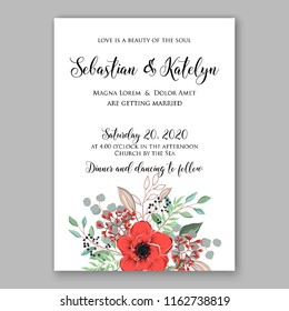 Floral vector background for wedding invitation christmas party invitation bridal shower baby shower christening baptism birthday card anniversary poinsettia winter holiday wreath