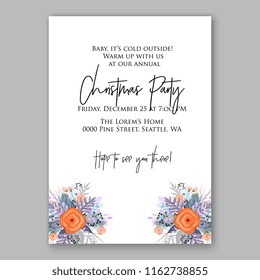 Floral vector background for wedding invitation christmas party invitation bridal shower baby shower christening baptism birthday card anniversary poinsettia winter holiday wreath