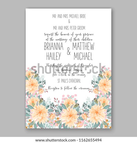 Floral vector background for wedding invitation christmas party invitation bridal shower baby shower christening baptism birthday card anniversary poinsettia winter holiday wreath