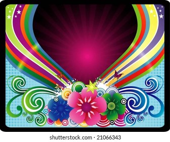 floral vector banner