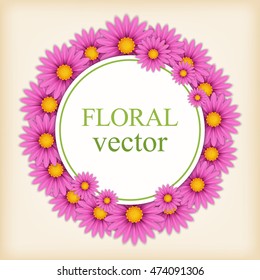 Floral vector banner. Template for an avatar with flowers. Decorative design element. Bright floral background. Flowers vector illustration. background for photography.