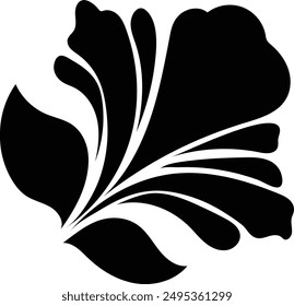 Floral Vector Black and white 