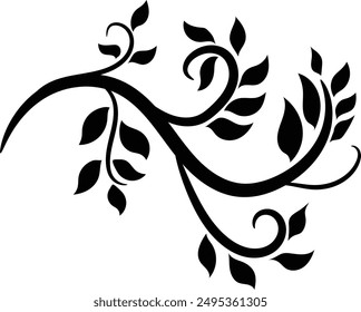 Floral Vector Black and white 