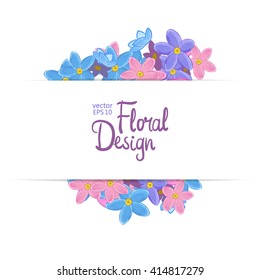 Floral vector border