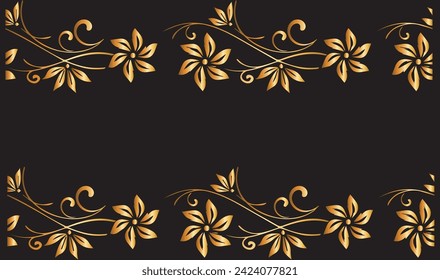 Floral vector border, Creative border luxury design