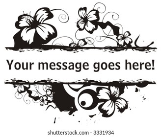 Floral vector border with place for text. Check my portfolio for many more of this series as well as thousands of other great vector items.