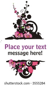 Floral vector borders with place for your text.