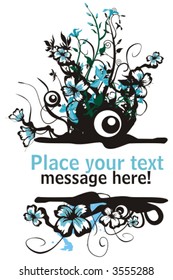 Floral vector borders with place for your text.