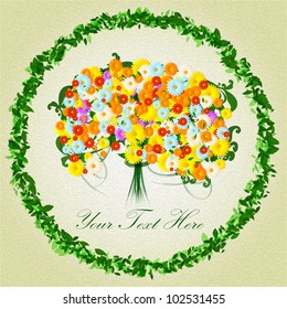 Floral vector bouquet
