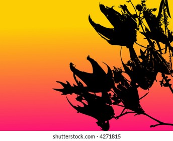floral vector branches background