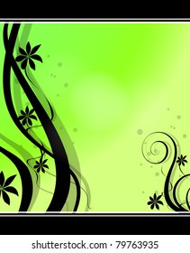 floral vector business card