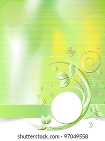 floral vector business card