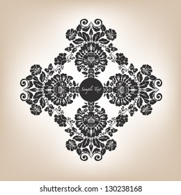 Floral vector card