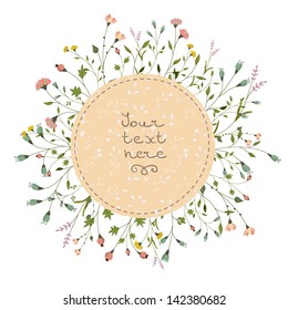 Floral vector card