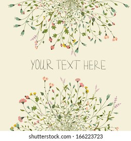 Floral vector card 