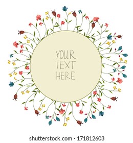 Floral vector card 