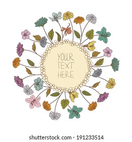 Floral vector card 
